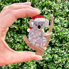 Load image into Gallery viewer, Preorder Koala Santa Brooch