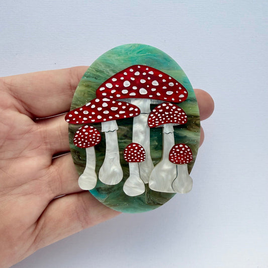 Preorder Forest Fungi Brooch - Limited
