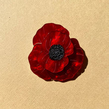 Load image into Gallery viewer, Poppy Flower brooch