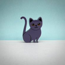 Load image into Gallery viewer, Smoky the Cat Mini Brooch