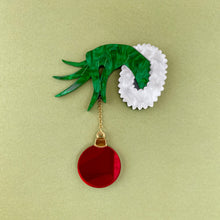 Load image into Gallery viewer, Preorder The Grinch Bauble Brooch - Marble