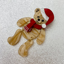 Load image into Gallery viewer, Harry Bear Face Santa Brooch