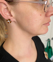 Load image into Gallery viewer, Hot Cross Bun Stud Earrings