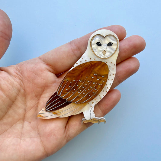 Eastern Barn Owl Brooch