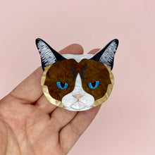Load image into Gallery viewer, Grumpy Cat Brooch
