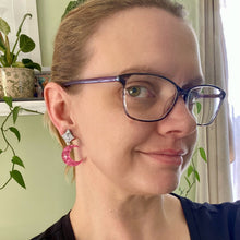 Load image into Gallery viewer, Crescent Moon Earrings - Pink