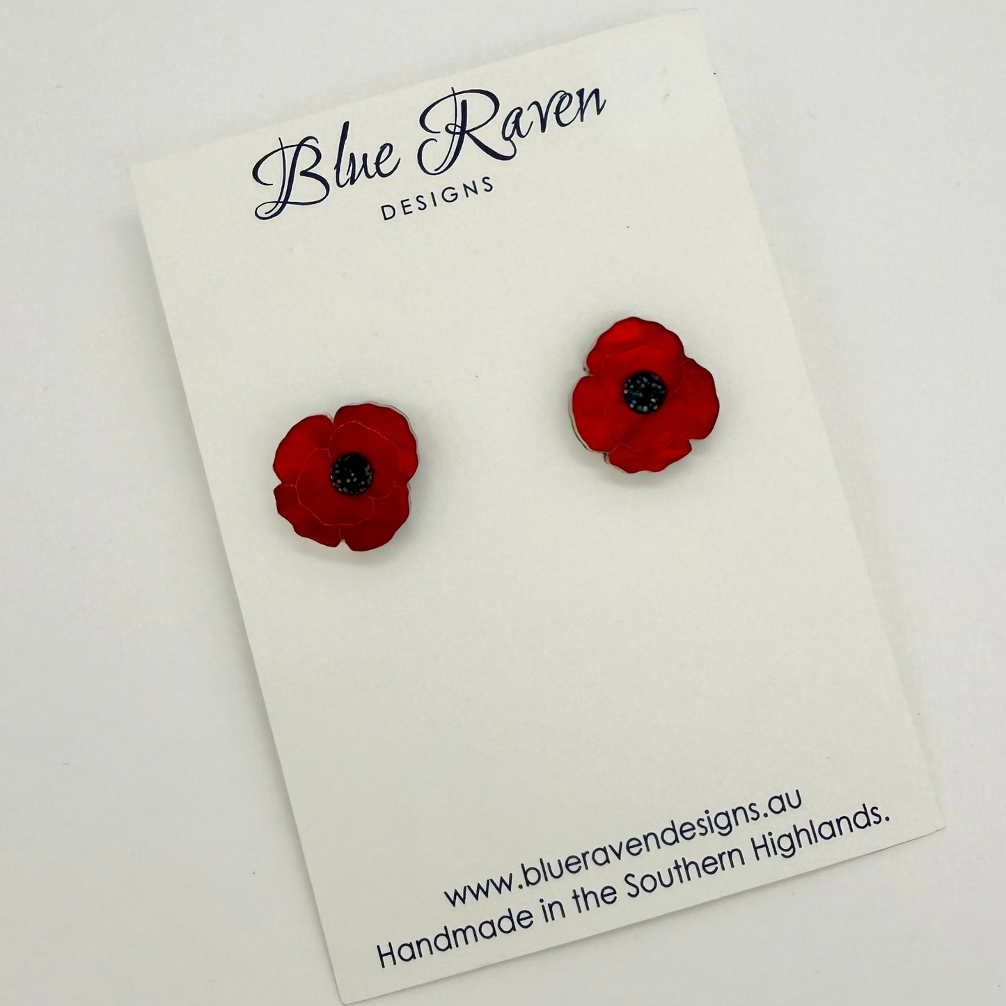 Poppy Flower Stud Earrings