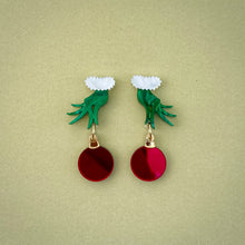 Load image into Gallery viewer, Preorder Grinch Bauble Earrings - Marble