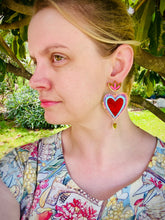 Load image into Gallery viewer, Mexican Style Heart Earrings