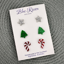 Load image into Gallery viewer, Christmas Stud pack (3 pairs)