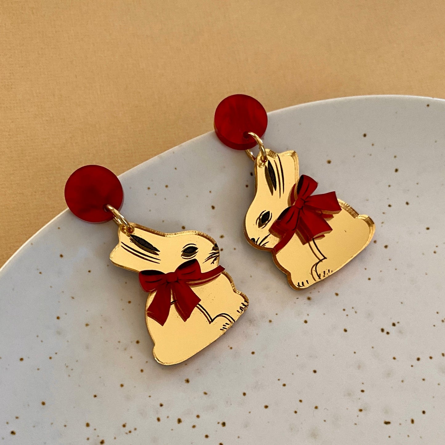 Chocolate Easter Bunny Earrings
