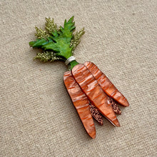 Load image into Gallery viewer, Bunch of Carrots Brooch