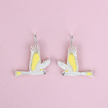 Load image into Gallery viewer, Sulphur Crested White Cockatoo earrings