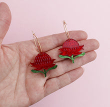 Load image into Gallery viewer, Waratah Earrings