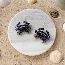 Load image into Gallery viewer, Lunar Blue Crab Earrings