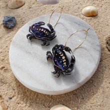 Load image into Gallery viewer, Lunar Blue Crab Earrings