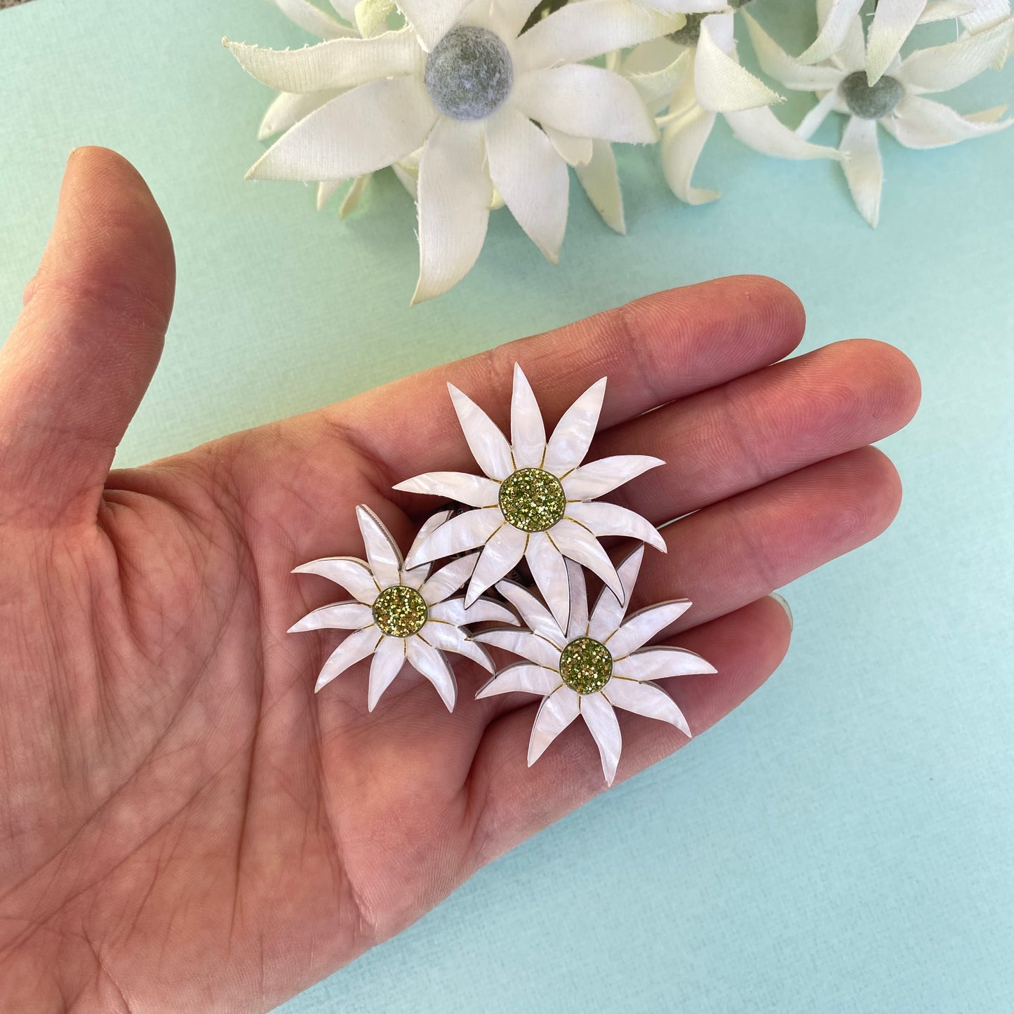 Flannel Flower brooch