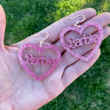 Load image into Gallery viewer, Barbie Heart earrings