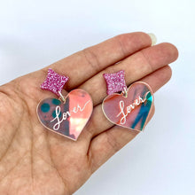 Load image into Gallery viewer, 'Lover' Heart Earrings