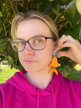 Load image into Gallery viewer, Large Goldfish earrings - Orange Mirror