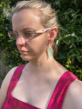 Load image into Gallery viewer, Angel Wing Drop Earrings - Frosted Iridescent