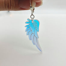 Load image into Gallery viewer, Angel Wing Drop Earrings - Frosted Iridescent
