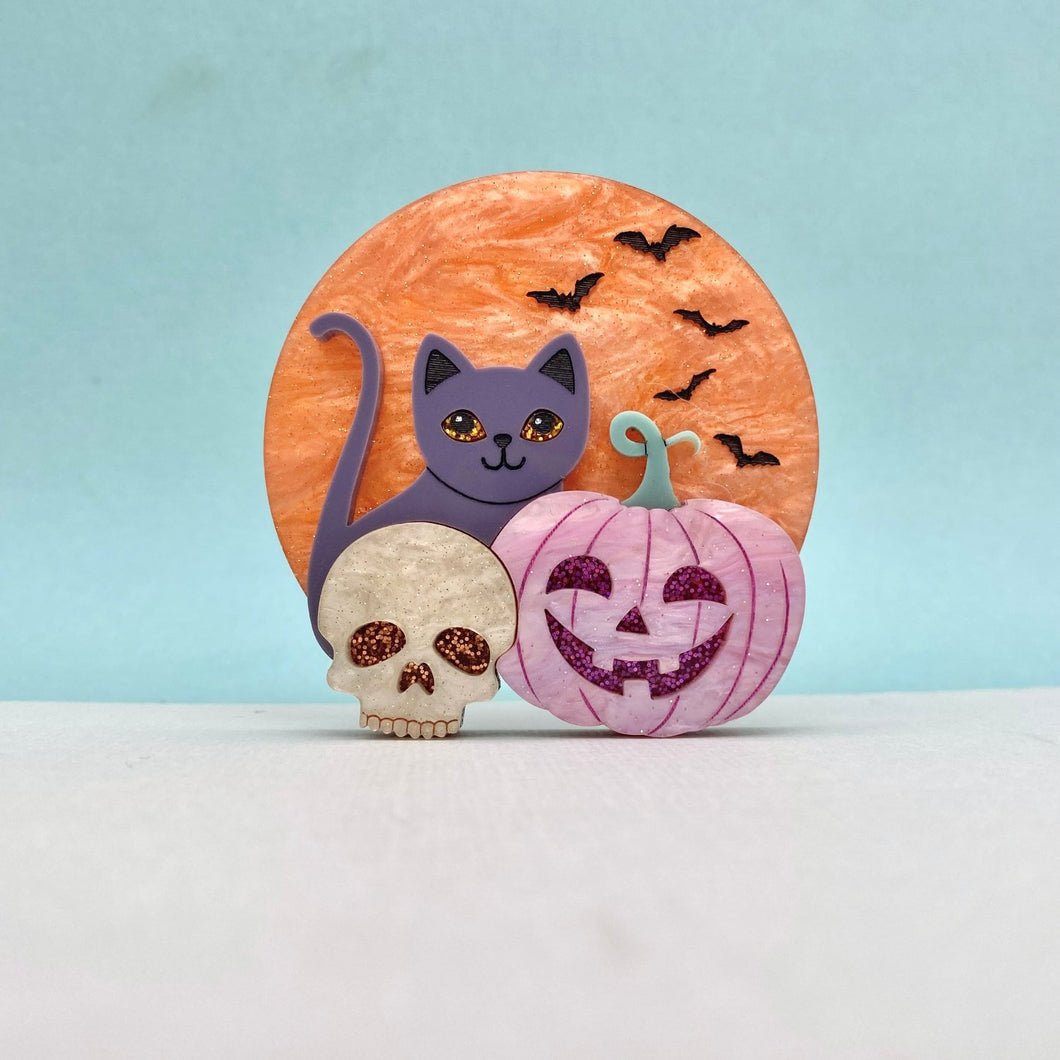 Halloween Family Photo brooch