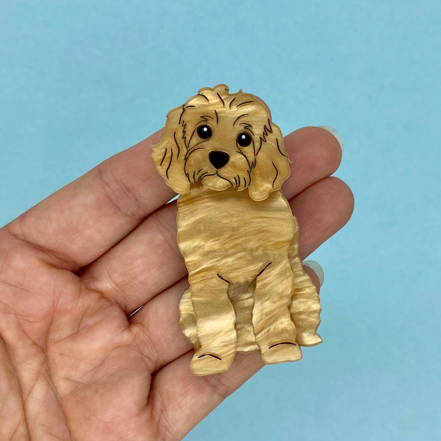 Apricot Cavoodle Brooch