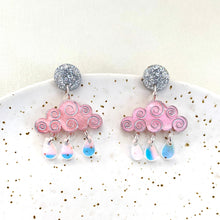 Load image into Gallery viewer, Rain Cloud Earrings - Light Pink
