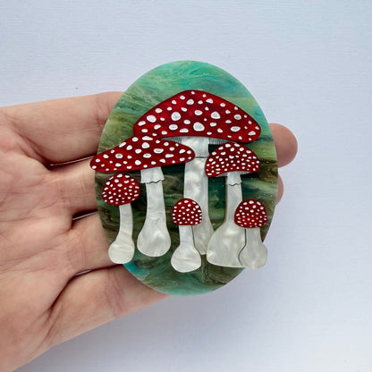 Preorder Forest Fungi Brooch - Limited