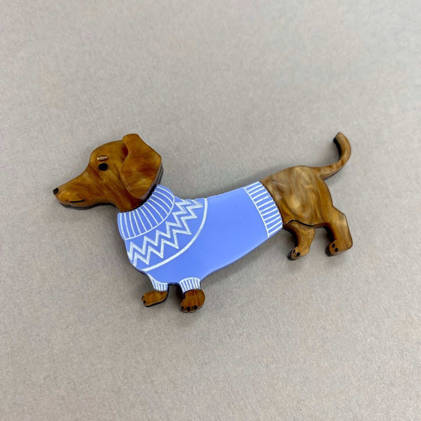 Denise the Red Dachshund Brooch