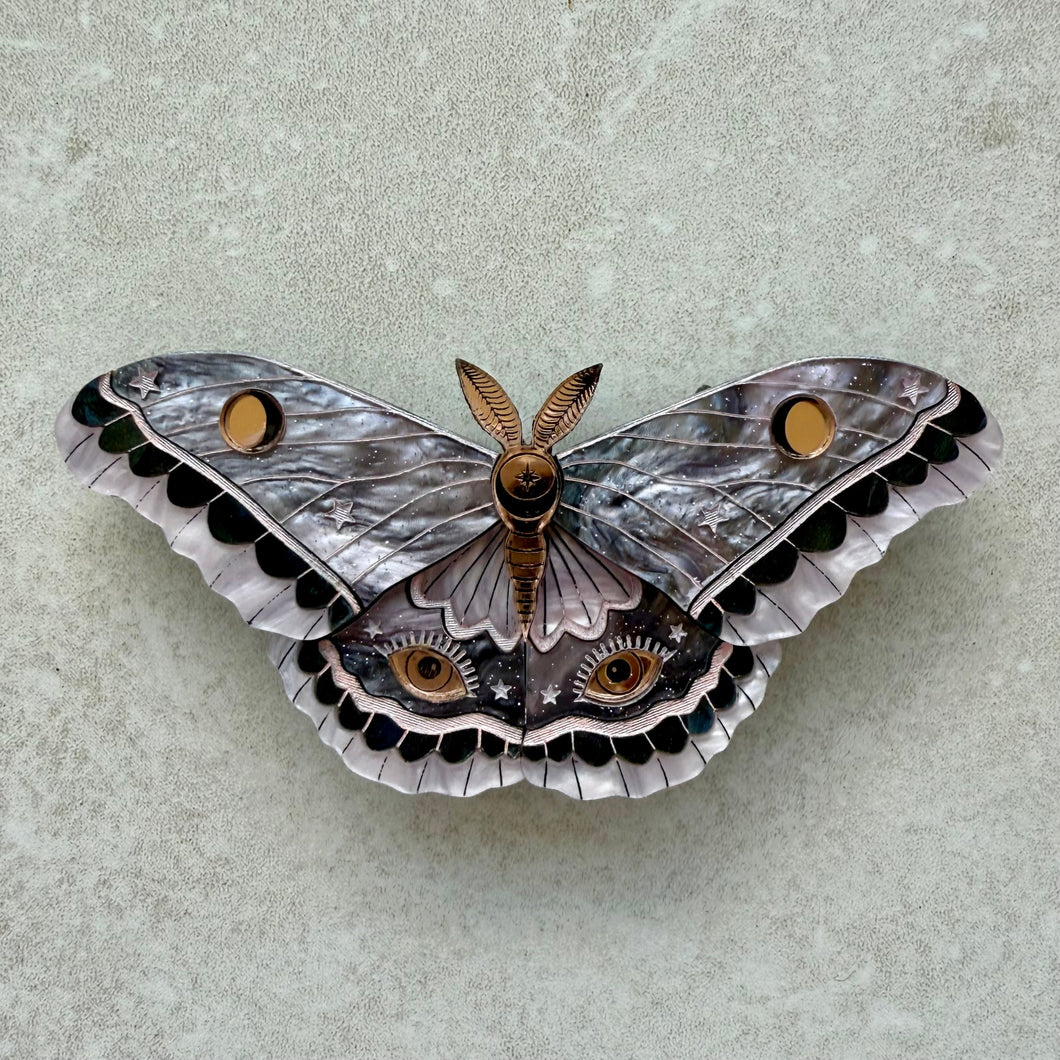 SECONDS Mystic Moth brooch
