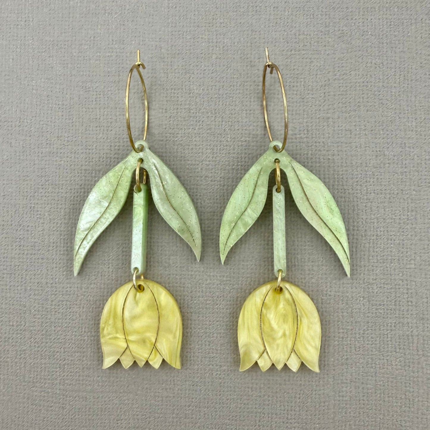 Tulip Earrings - Yellow