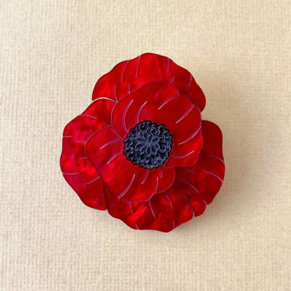 Poppy Flower brooch