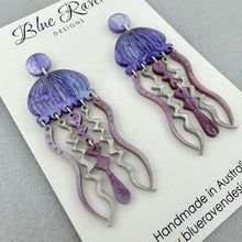 Load image into Gallery viewer, Giant Jellyfish Statement Earrings - Puples
