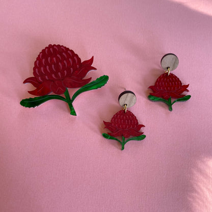 Waratah Brooch
