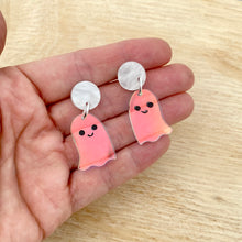 Load image into Gallery viewer, Cute Ghost earrings - iridescent
