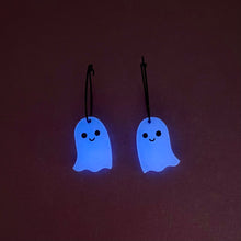 Load image into Gallery viewer, Cute Ghost hoop earrings - glow-in-the-dark.
