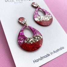 Load image into Gallery viewer, Resin earrings - Pink/Red (E)

