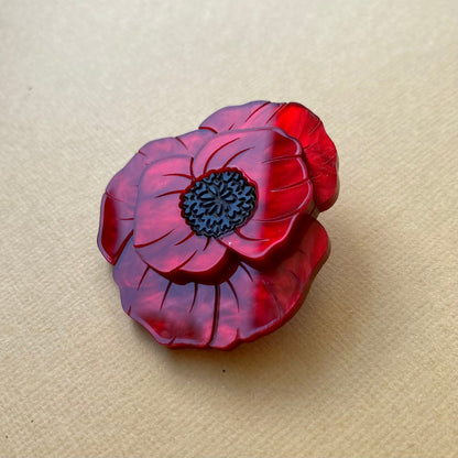 Poppy Flower brooch