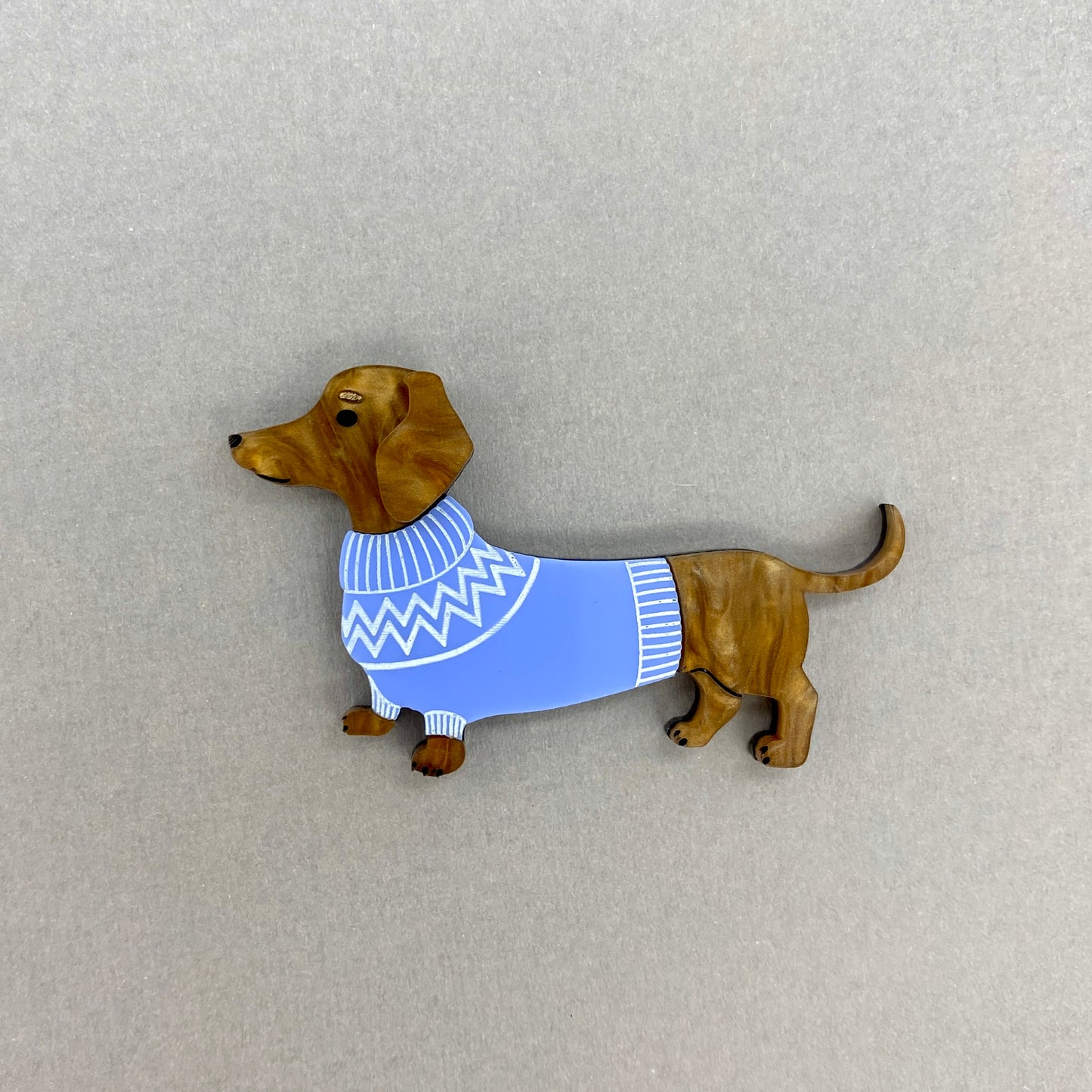 Denise the Red Dachshund Brooch