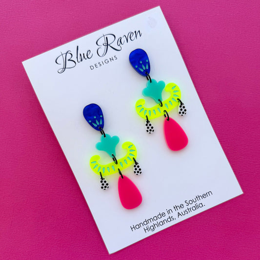 Neon Statement Earrings