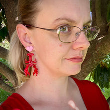Load image into Gallery viewer, Love Lobster Earrings
