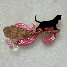 Load image into Gallery viewer, SAMPLE Salem of the Sky brooch - Pink Resin
