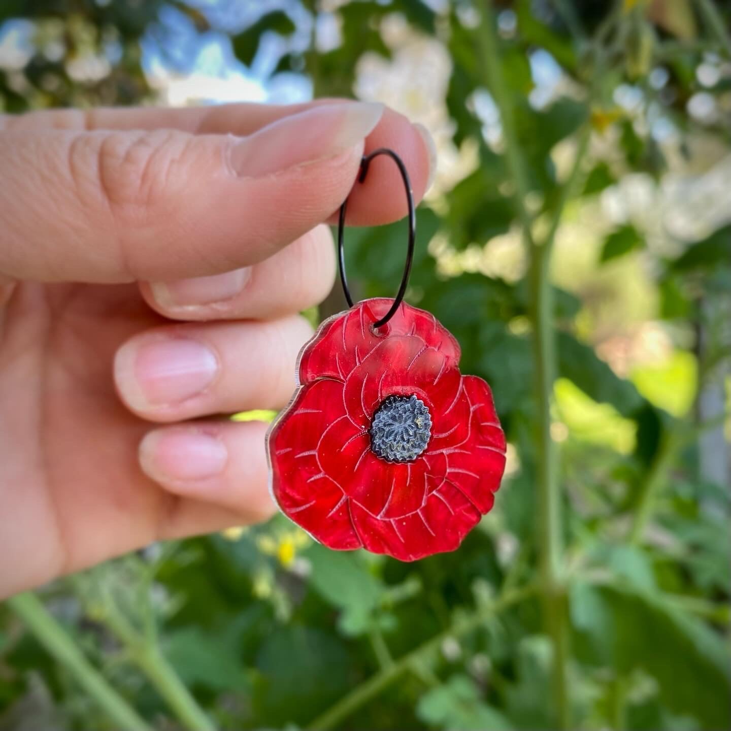 Poppy Flower earrings