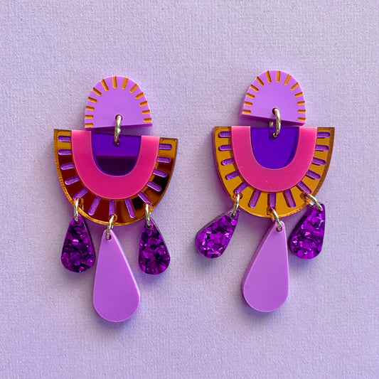 Aurora Arch Earrings - Sunset