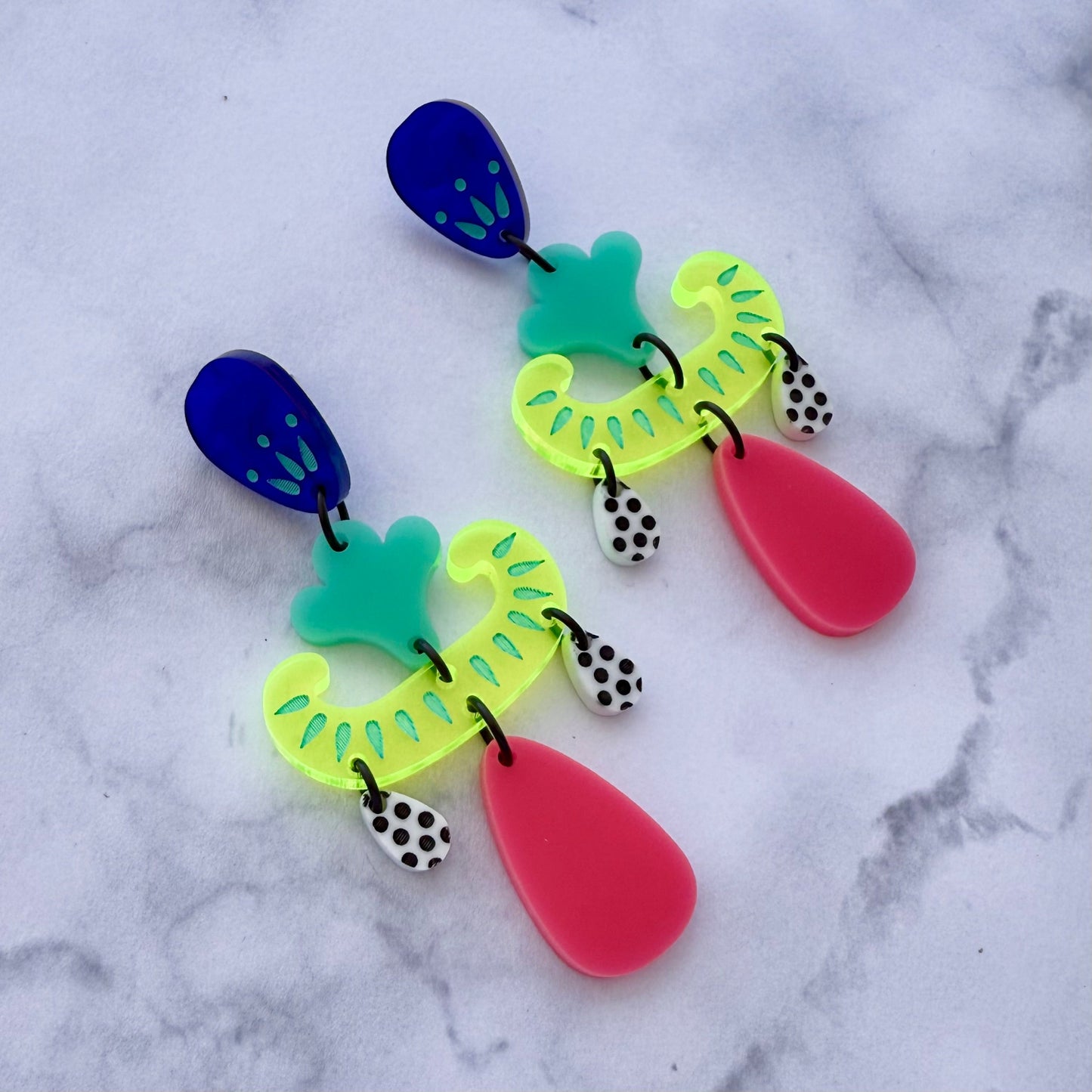 Neon Statement Earrings