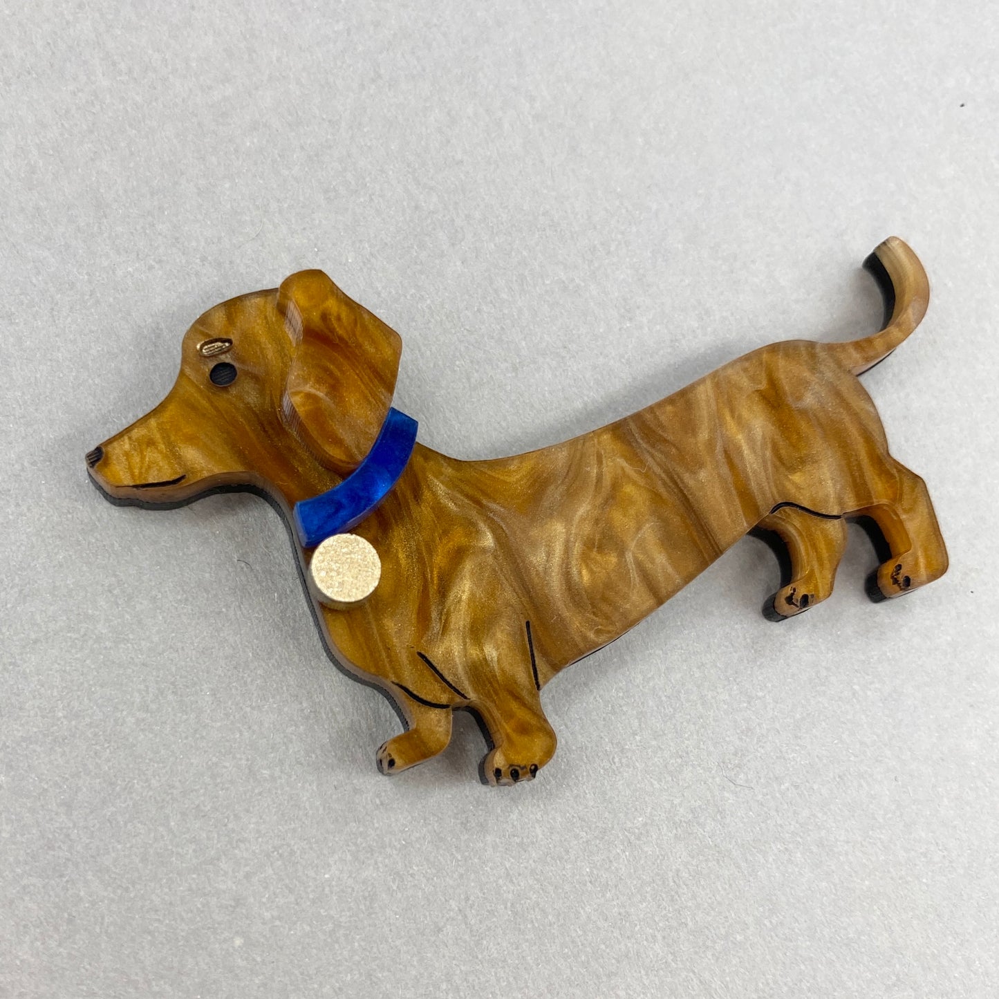 Denise the Red Dachshund Brooch