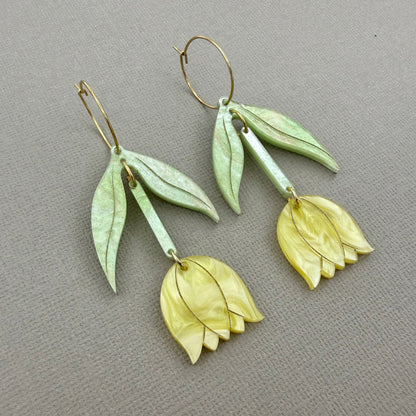 Tulip Earrings - Yellow