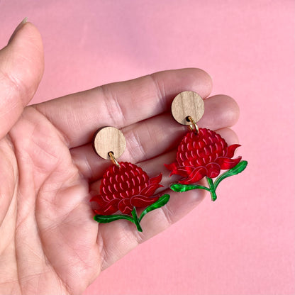 Waratah Earrings
